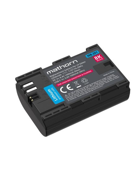 Battery Mathorn MB-201 2250mAh USB-C replacement for LP-E6NH