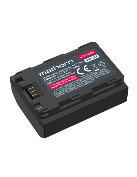 Battery Mathorn MB-222 Ultimate 2400mAh USB-C replacement for NP-FZ100