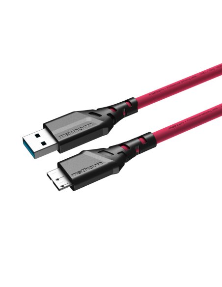 Kabel fotograficzny Mathorn MTC-220M 2m 10Gbps USB A - MicroB Magenta