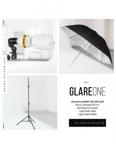 GlareOne Continuous Light Kit SUNNY SILVER-625