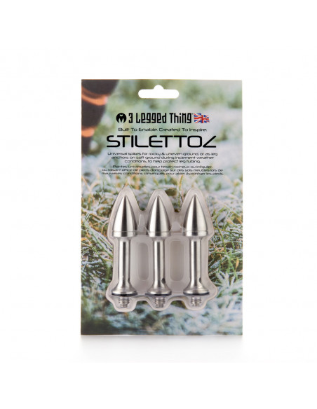 3 Legged Thing Pro Stilettoz - Universal Premium Steel, Long Spikes for Tripods