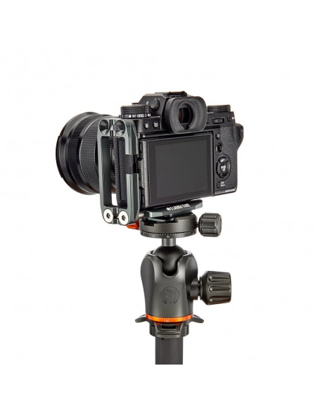 3 Legged Thing Ellie PD Short Universal L-Bracket with Peak Design Capture-compatible short base - Grey