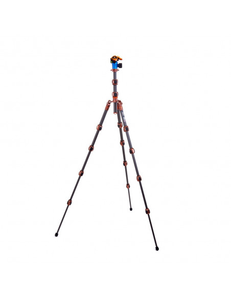 Statyw 3 Legged Thing Leo 2.0 Bronze, włókna węglowe, 5-sekcji, udźwig 30kg, głowica Pro Lever