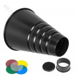 GlareOne Snoot With Grid and 4 Filters