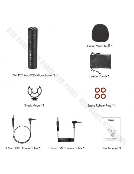 Synco M2S mikrofon nakamerowy - kardioidalny z filtrem górnoprzepustowym