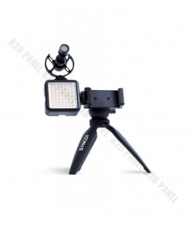 Synco Vlogger Kit 2 zestaw mikrofon M1S, lampa...