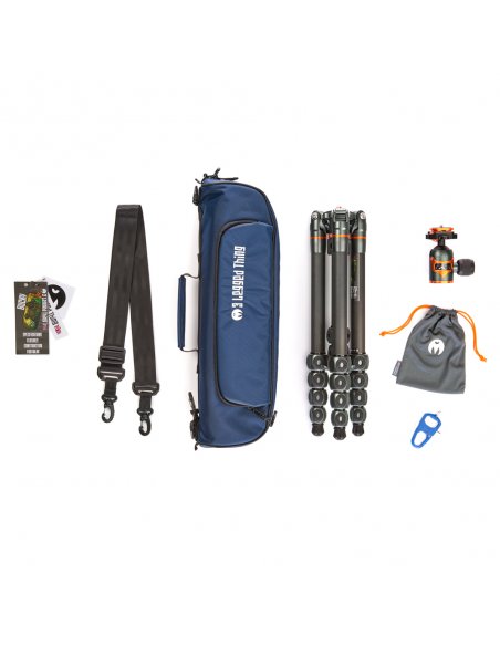 Statyw 3 Legged Thing Bucky Grey, włókna węglowe, 5-sekcji, udźwig 30kg, głowica Airhed VU