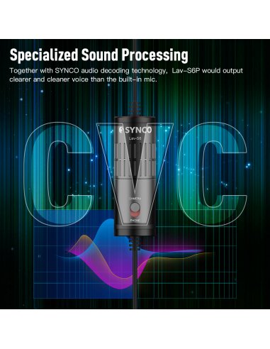 Synco S6P mikrofon krawatowy - DJI, USB-C,...