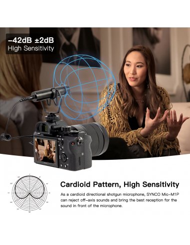 Synco M1P mikrofon nakamerowy + mini statyw +...