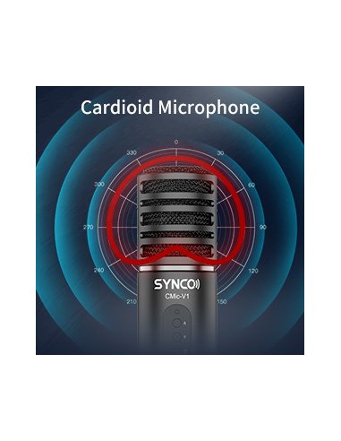 Synco V1 USB Microphone with Monitor - Condenser