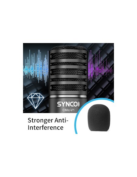 Synco V1 USB Microphone with Monitor - Condenser