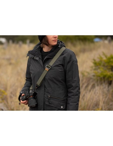 Pasek na szyję lub ramię SLIDE LITE SAGE v3 szarozielony do lekkich aparatów