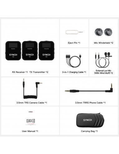 Synco G2 A2 Wireless Microphone System 2,4 GHz...