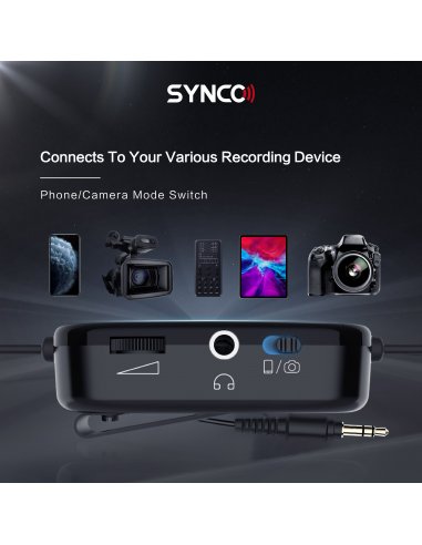 Synco S6M2 mikrofon krawatowy z odsłuchem i...