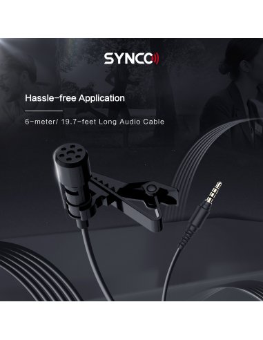 Synco S6M2 lavelier microphone with monitor and...