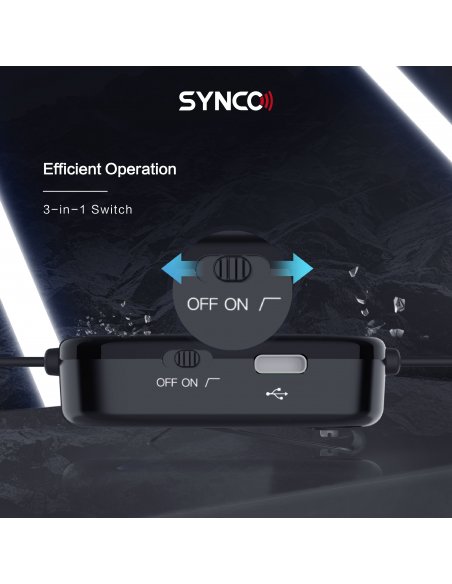 Synco S6M2 mikrofon krawatowy z odsłuchem i filtrem LowCut