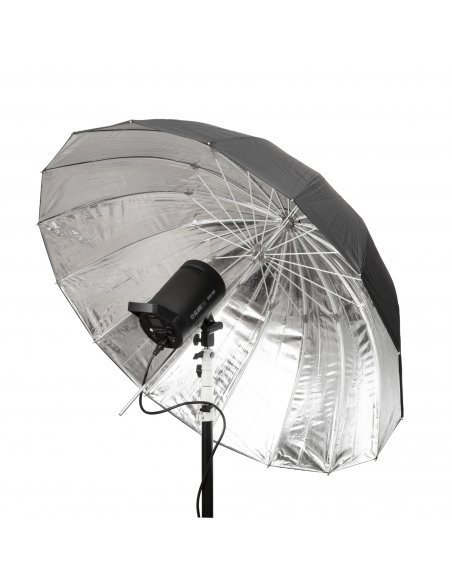 GlareOne Parasolka ORB srebrna 110 - głęboki parasol z dyfuzorem