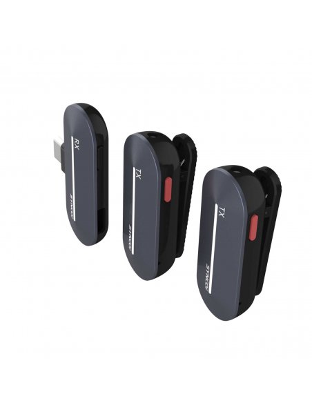 Synco P2T bezprzewodowy system mikrofonowy USB-C, 2 nadajniki, 1 odbiornik, grey-blue