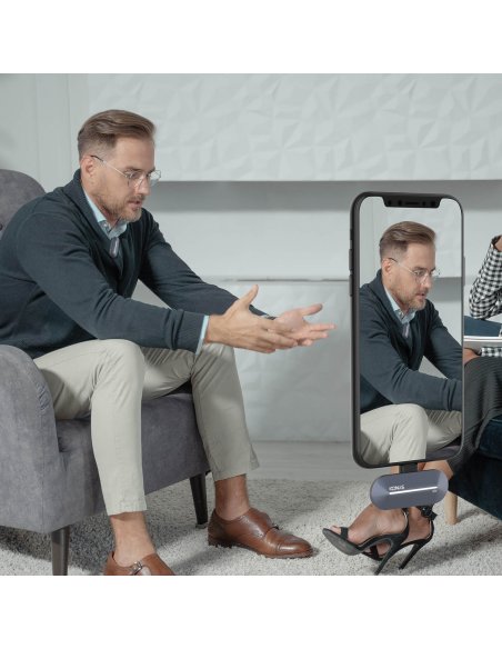 Synco P2T bezprzewodowy system mikrofonowy USB-C, 2 nadajniki, 1 odbiornik, grey-blue