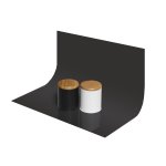 GlareOne PVC Background 50x50cm - black, mirrored