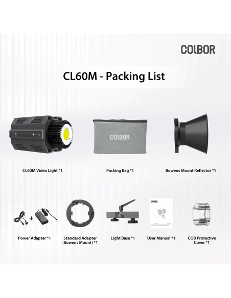 COLBOR CL-60M Led Bowens 5600K
