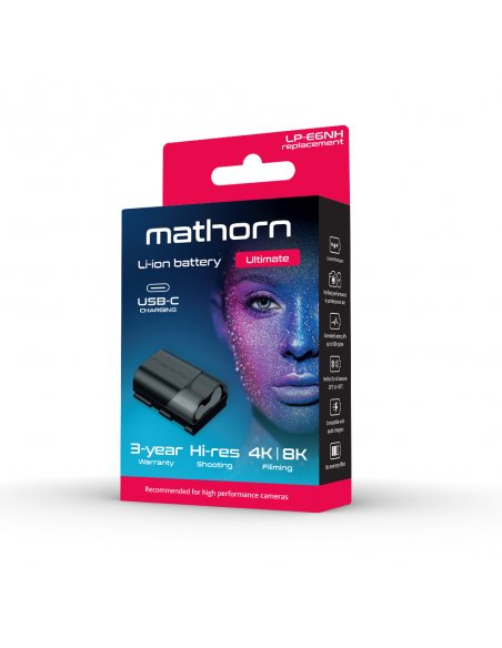 Bateria Mathorn MB-202 Ultimate 2400mAh USB-C zamiennik LP-E6NH